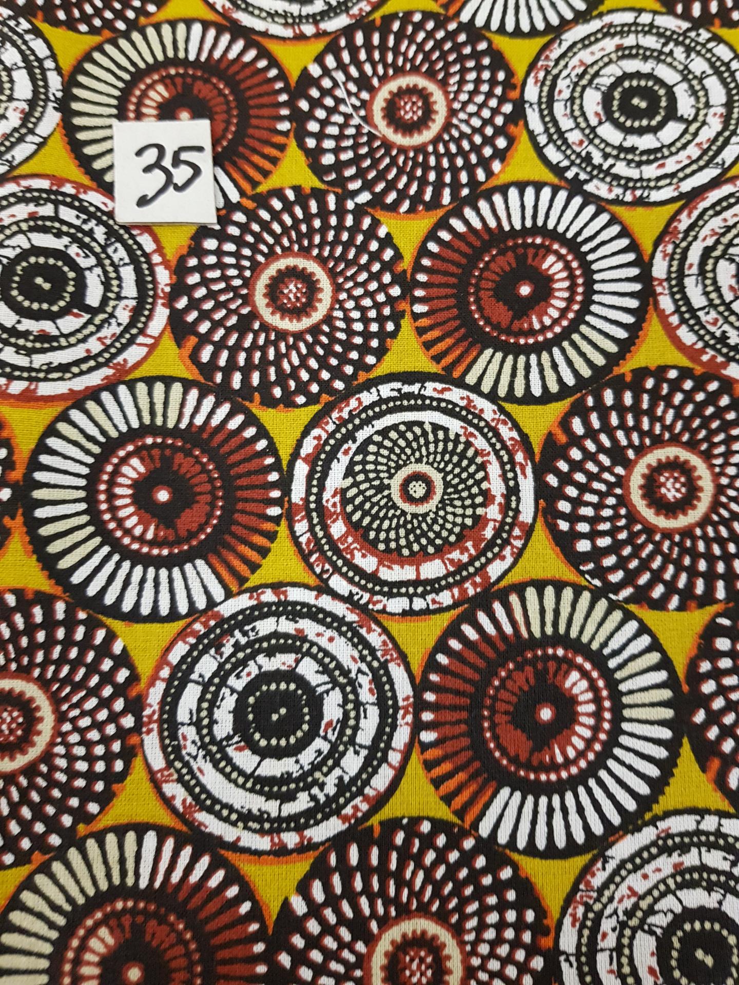 35 tissus lingettes motifs africians 35