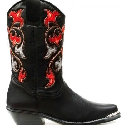 Botte country avec broderie