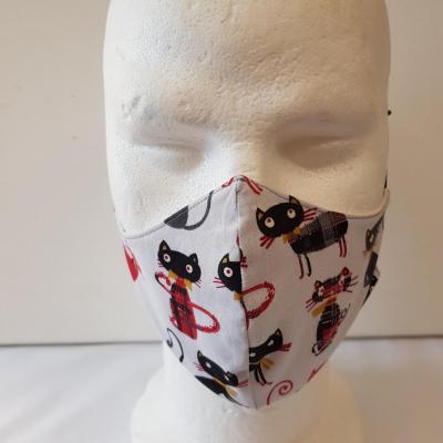 Masque forme coque adulte - Tissus avec motifs